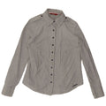 Carrera Chemise Femme UK 12 Gris Moyen Rayé