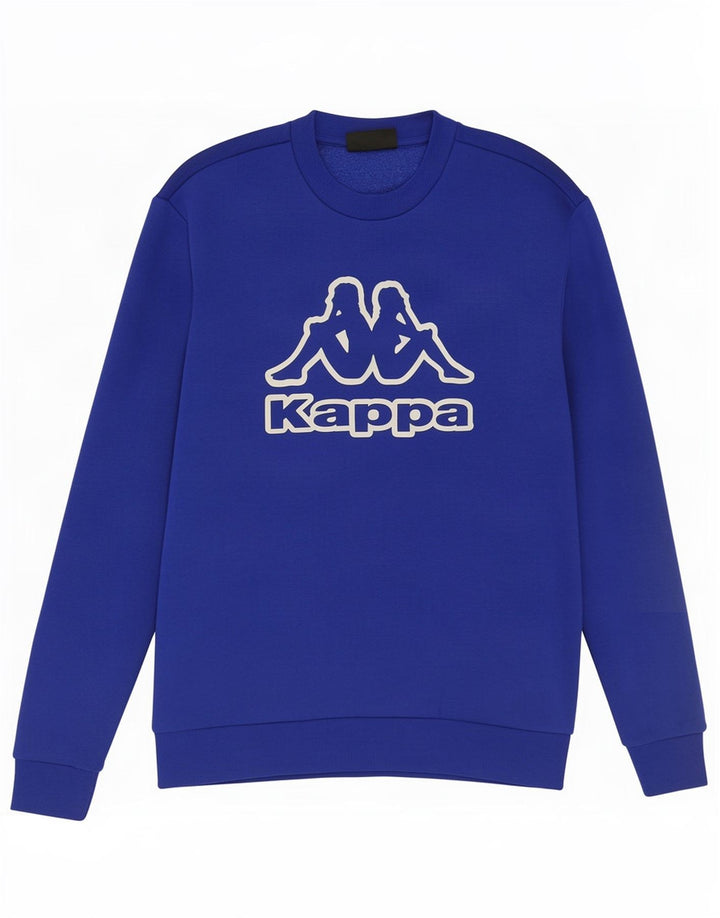 Kappa Sweat-shirt graphique pour homme en coton bleu Taille L