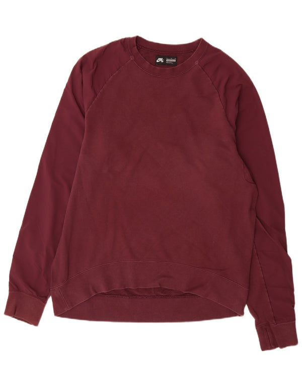 Nike Mens Sweatshirt Jumper XL Burgundy Cotton
