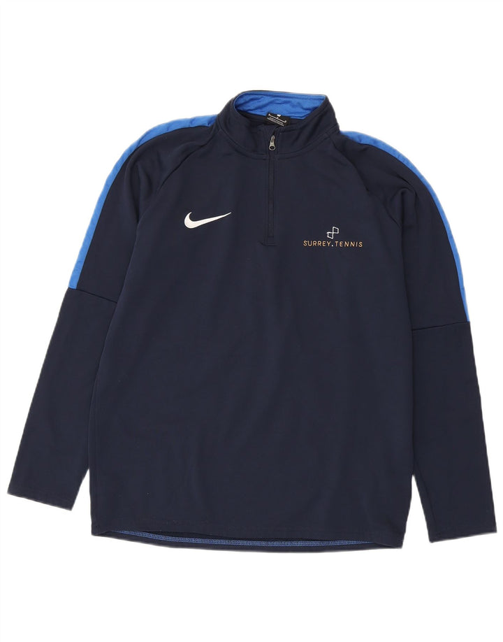 Haut de survêtement Nike Dri Fit Graphic pour homme, bleu marine moyen