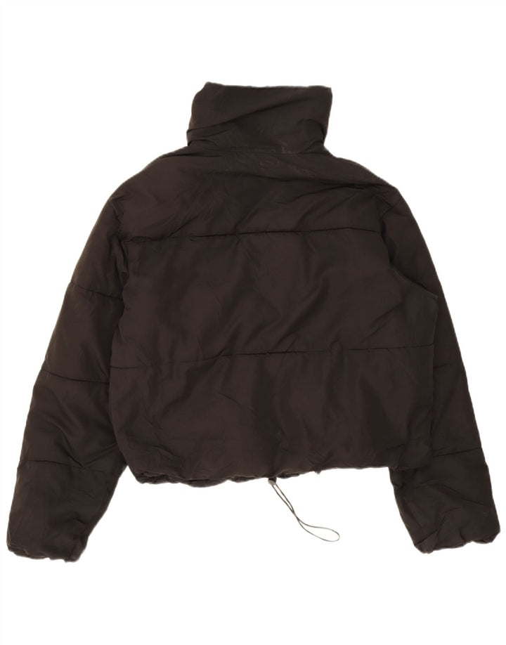 Zara Femmes Crop Oversize Veste Rembourrée UK 6 XS Noir Polyester