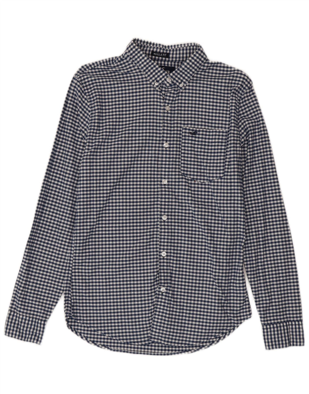 Hollister Chemise Homme Petit Bleu Vichy Coton