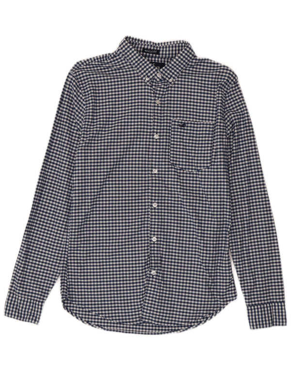 Hollister Chemise Homme Petit Bleu Vichy Coton
