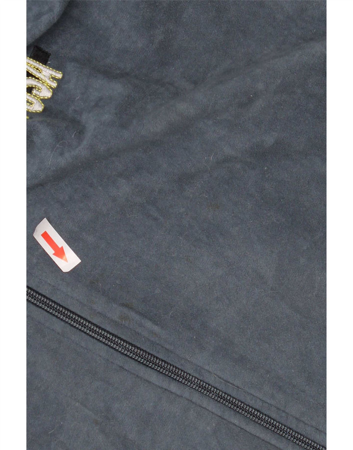 Brugi Veste de Survêtement Graphique en Velours pour Homme Petit Gris Colorblock