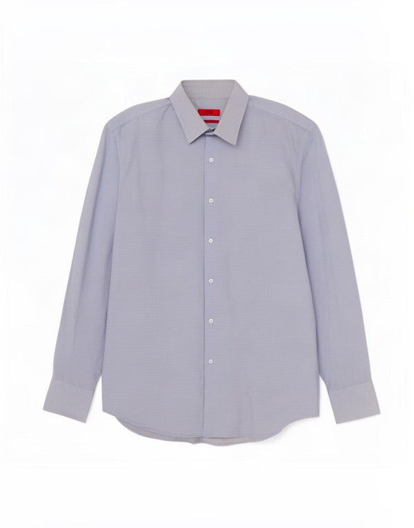 Hugo Boss Chemise coupe régulière pour homme Taille 43 17 XL Coton à pois bleu