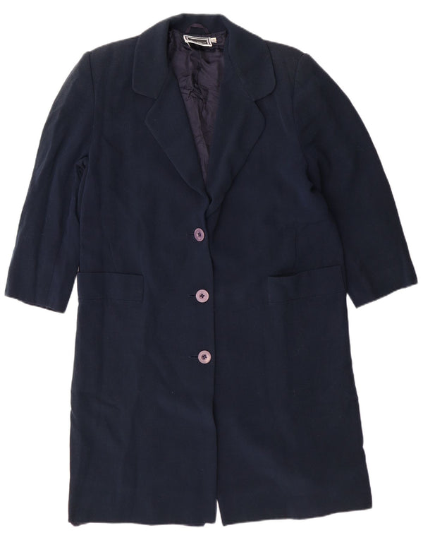 LUISA SPAGNOLI Veste blazer 3 boutons pour femme UK 14 Bleu marine moyen