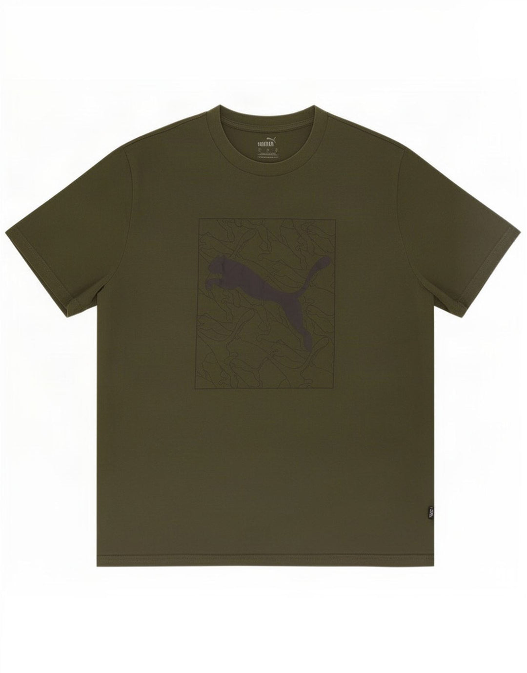 Puma T-Shirt Graphique Homme Kaki Large