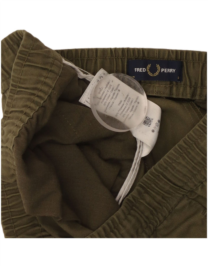 Fred Perry Short de sport pour homme Large Vert Polyester