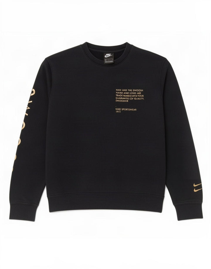Nike Sweat-shirt graphique en coton noir moyen pour homme