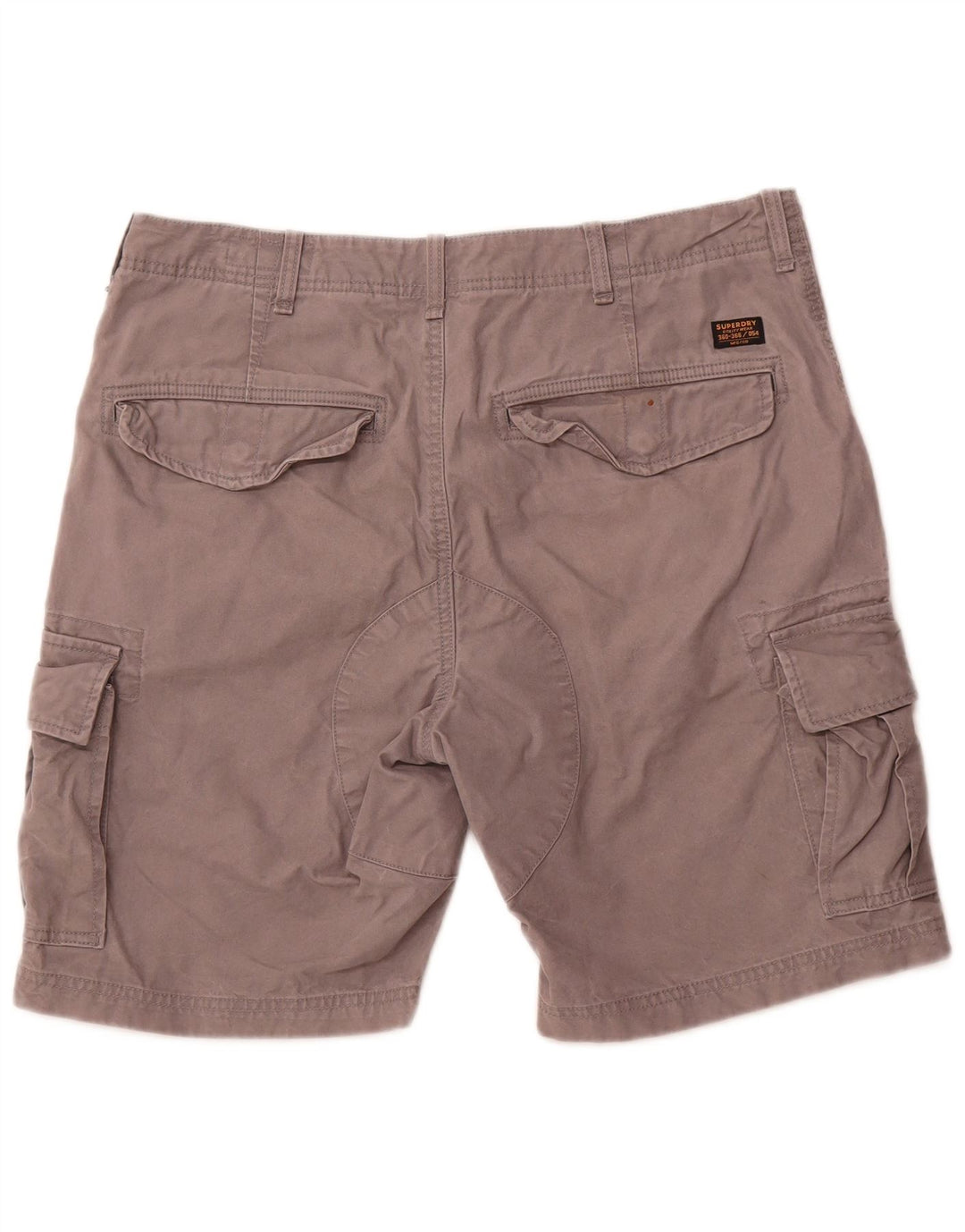 SUPERDRY Short Cargo Homme W36 Large Gris Coton
