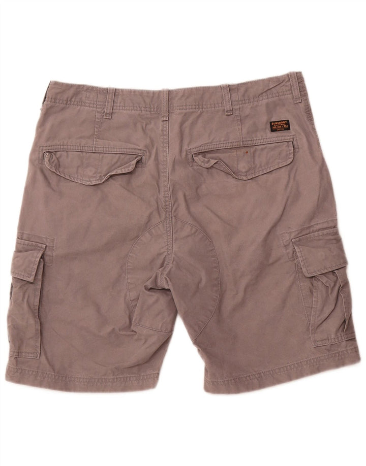SUPERDRY Short Cargo Homme W36 Large Gris Coton
