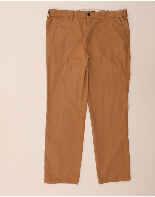 Marks & Spencer Pantalon Chino Droit Blue Harbor Homme W36 L31 Marron