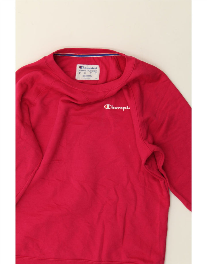 CHAMPION Womens Sweatshirt Jumper UK 10 Small Red Polyester Vintage Champion and Second-Hand Champion from Messina Hembry 