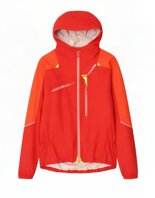 Rock Experience Veste de pluie à capuche pour homme UK 40 Large Rouge Colourblock