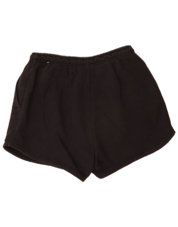 NIKE Short de sport coupe ample pour femme UK 12 en coton noir moyen