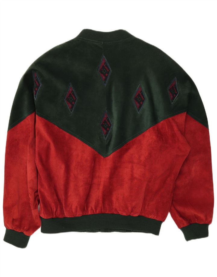 MONTES Blouson Bomber Homme IT 54 2XL Rouge Colorblock Polyester