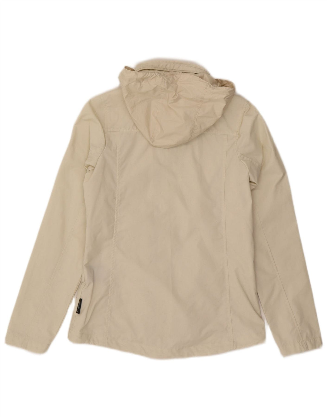 Jack Wolfskin Veste de pluie à capuche pour femme UK 6 XS Polyester blanc cassé