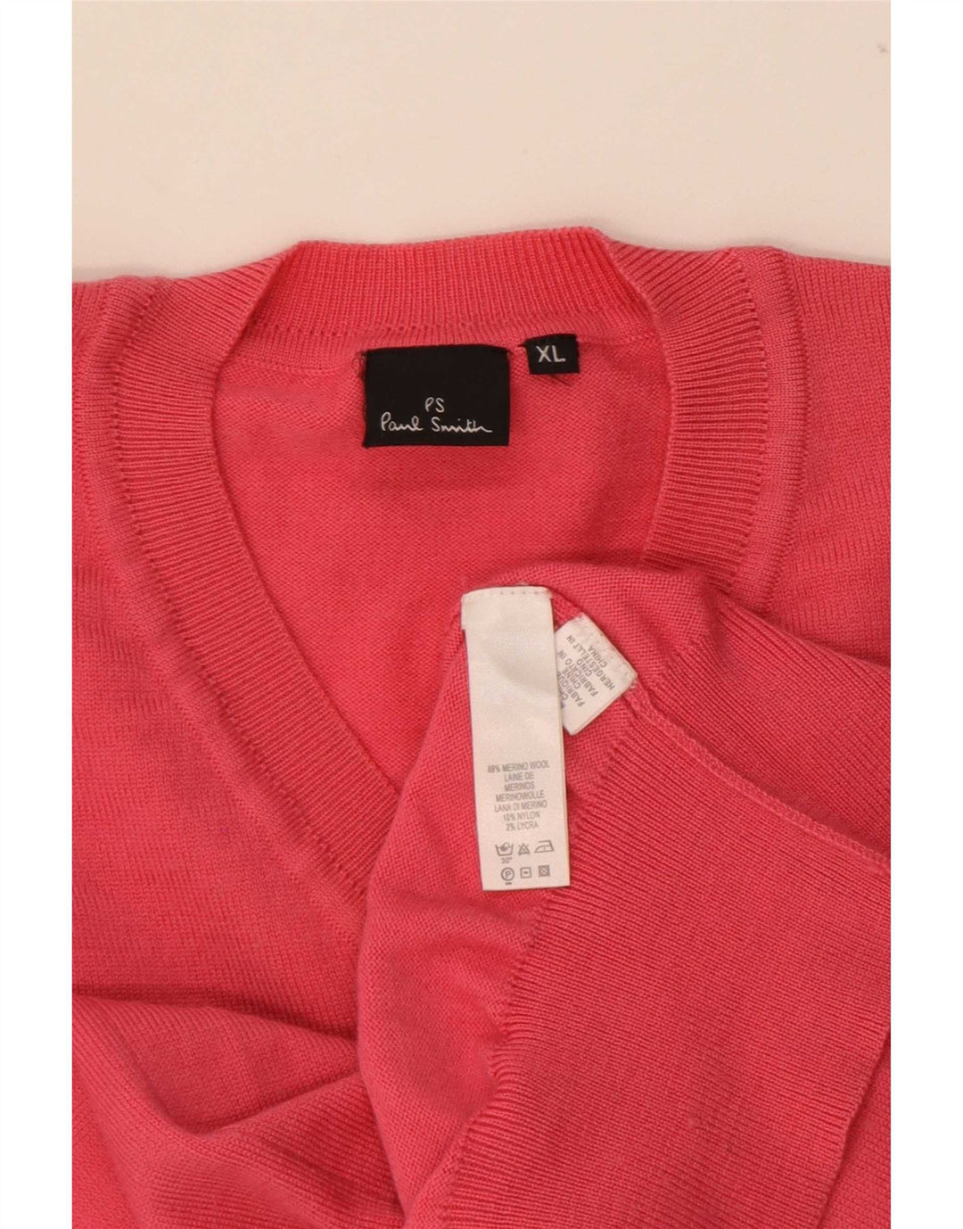 Paul Smith Pull col V Homme XL Rouge Laine