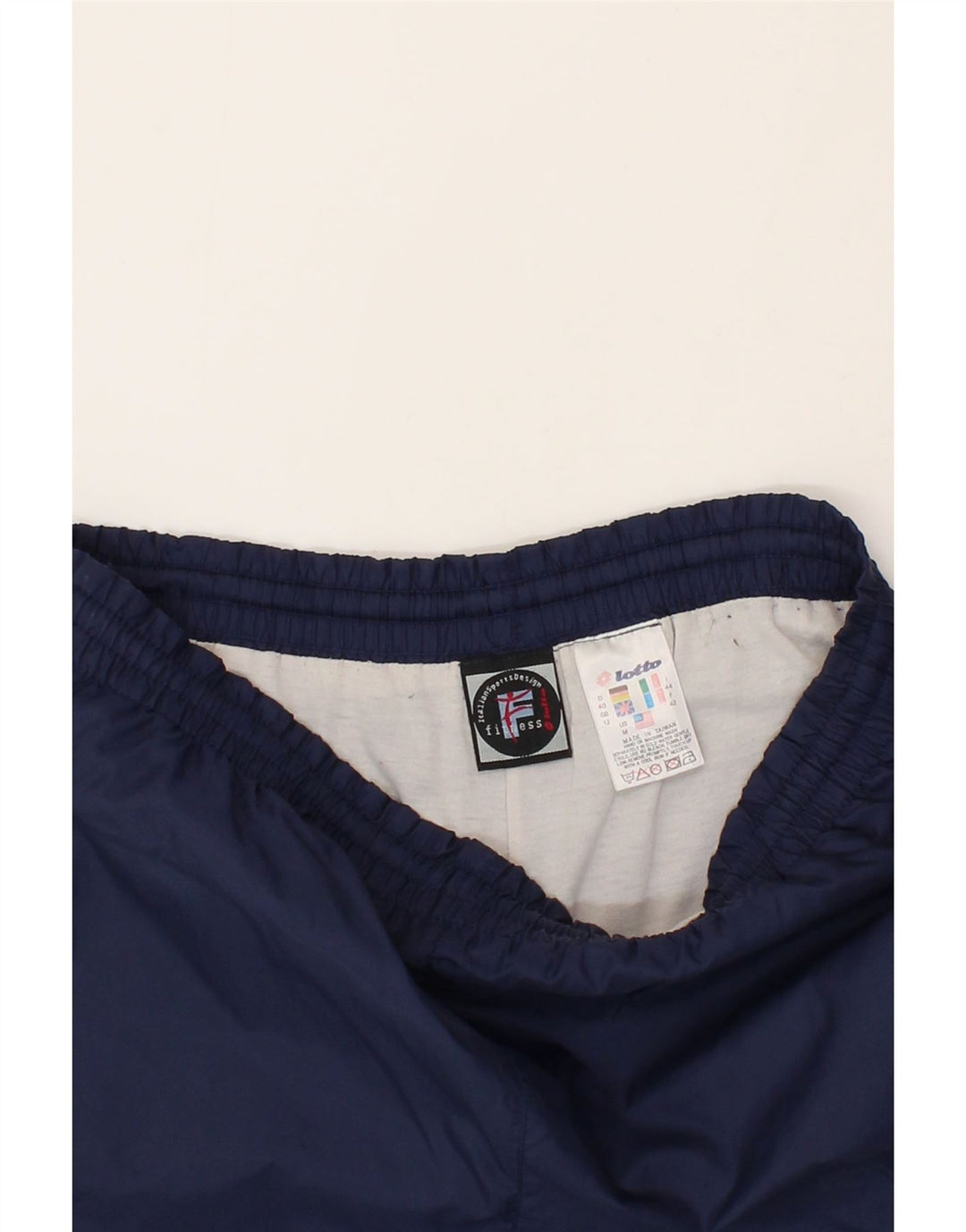 LOTTO Womens Tracksuit Trousers UK 12 Medium  Navy Blue Nylon Vintage Lotto and Second-Hand Lotto from Messina Hembry 