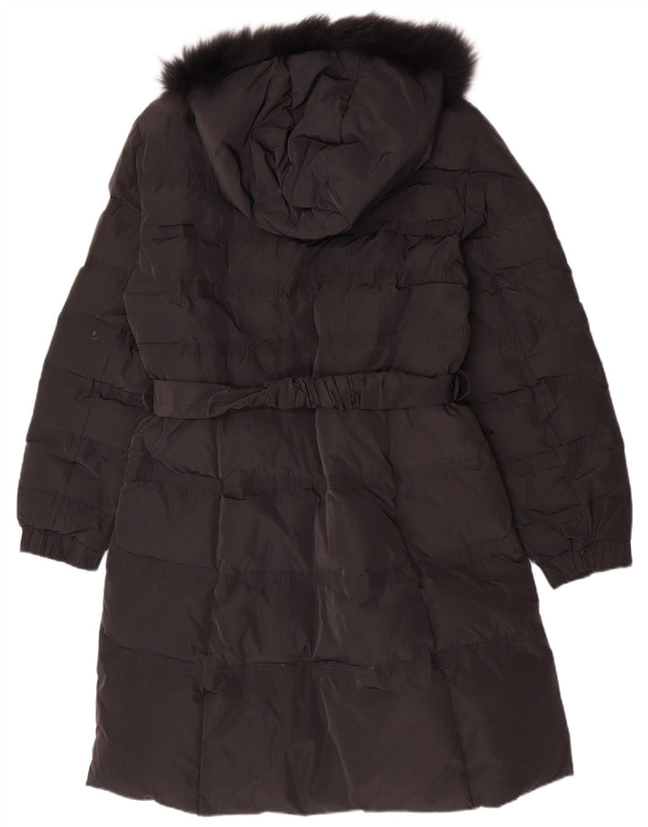Manteau rembourré à capuche femme vintage IT 50 XL Polyester Noir