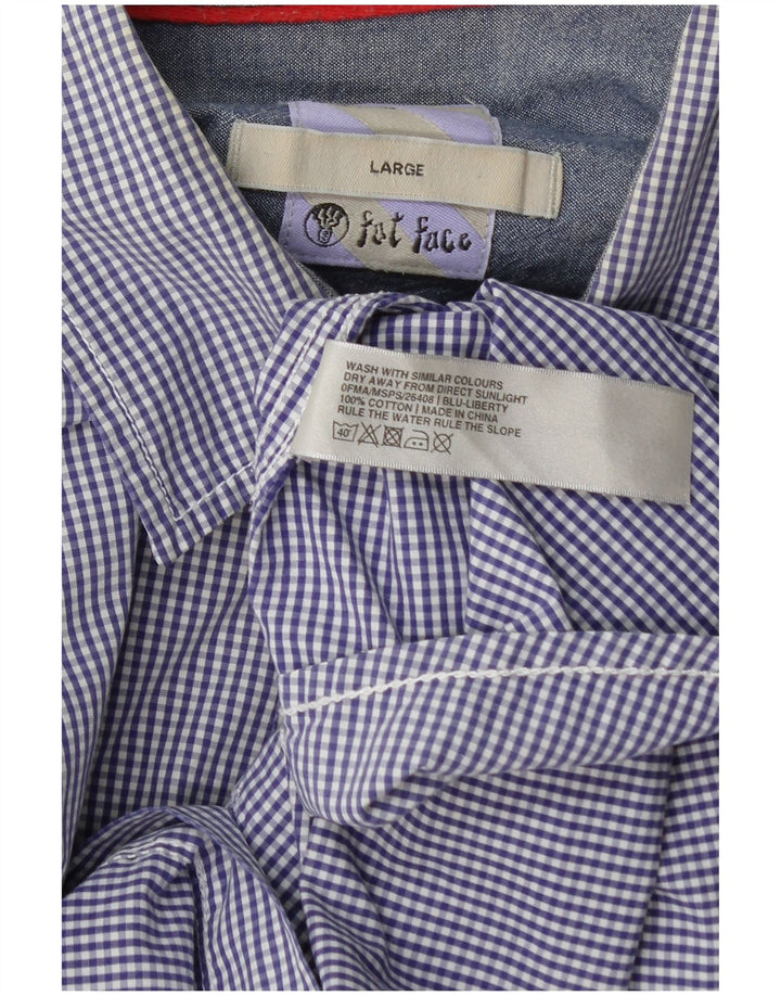 Chemise Regular Fit Homme Fat Face Grand Coton Rayé Bleu