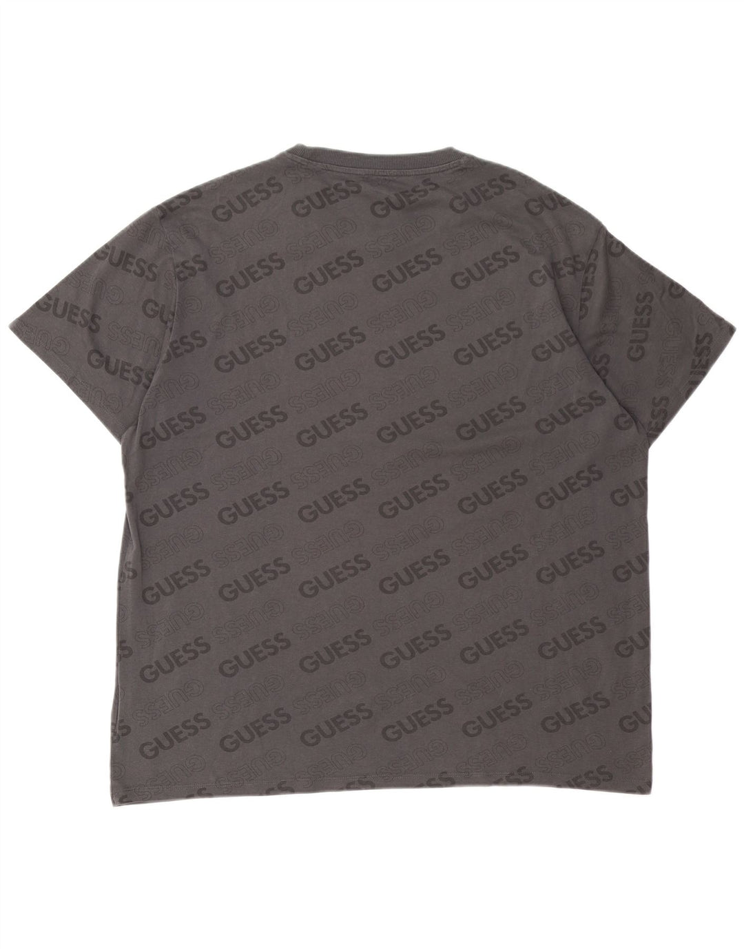 Guess T-Shirt Graphique Homme Top 2XL Gris Coton