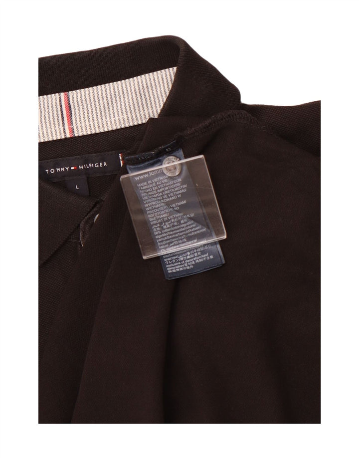 TOMMY HILFIGER Polo Homme Large Noir Coton