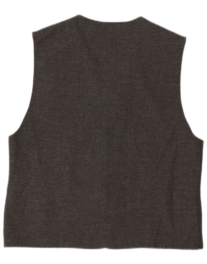 gilet homme vintage 2XL laine grise