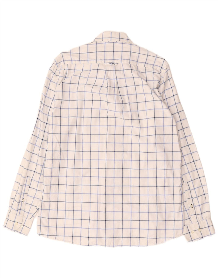 Crew Clothing Chemise Homme Grand Carreau Blanc Coton