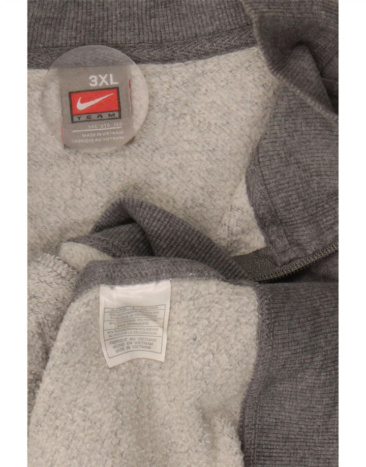 Nike Sweat-shirt à col zippé pour homme 3XL Gris Coton
