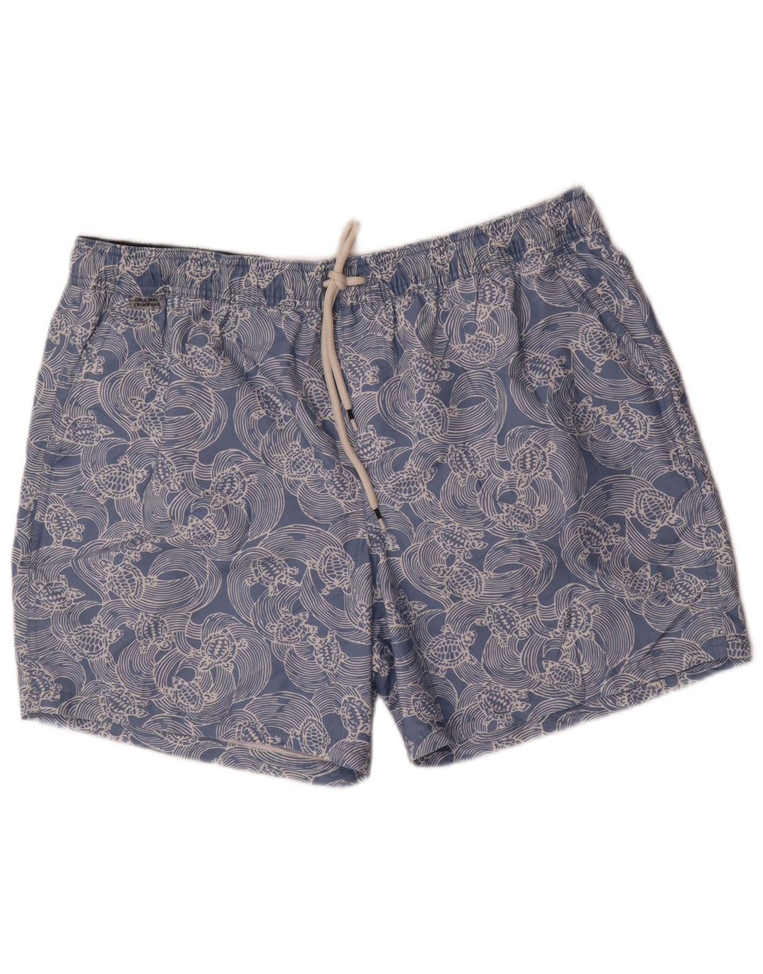 Marks & Spencer Short de Bain à Motif Abstrait Homme XL Bleu Polyester