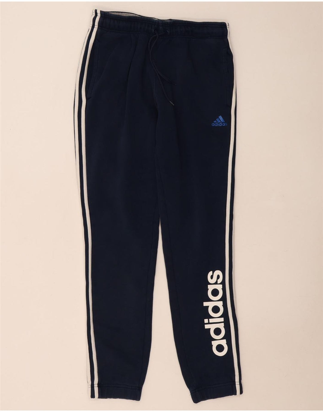 Adidas Pantalon de survêtement graphique pour femme Joggers UK 14 Bleu marine moyen