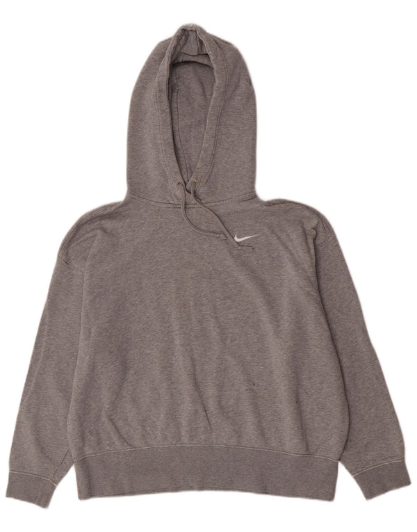 Nike Pull à capuche coupe décontractée pour femme UK 14 Gris moyen Coton Sports