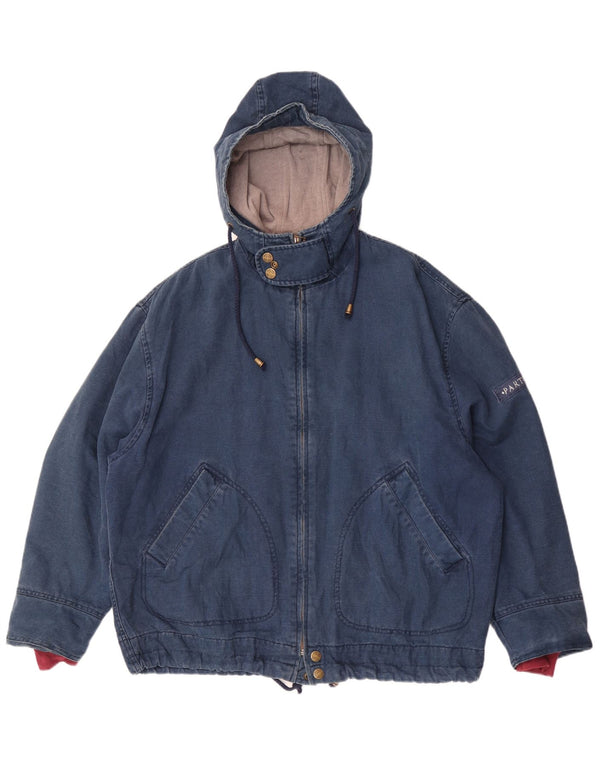 Part Two Veste Bomber à Capuche Coupe Ample pour Homme UK 36 Petit Bleu