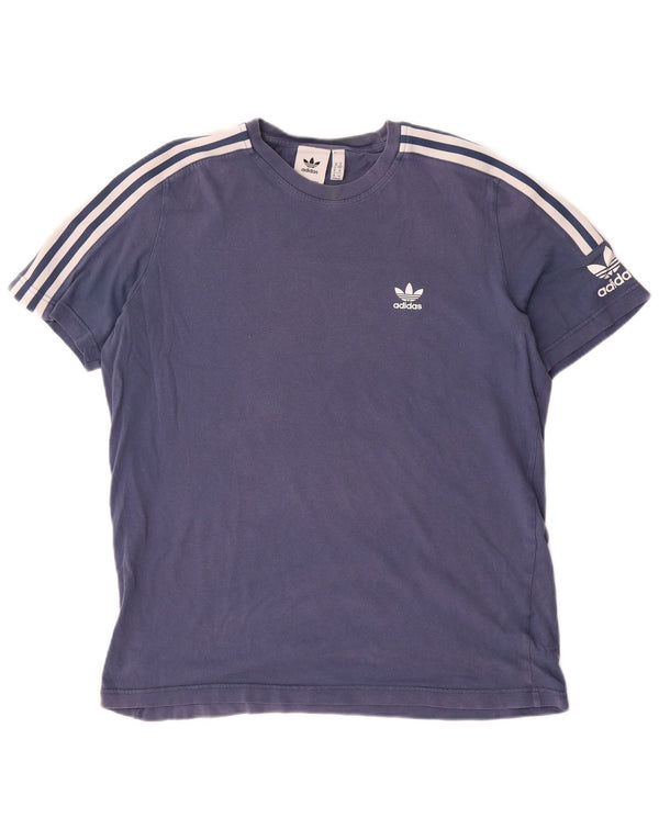 Adidas T-Shirt Graphique Homme Bleu Moyen Coton