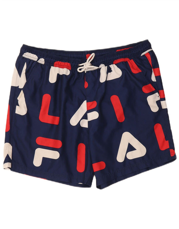 Fila Short de Bain Graphique Homme XL Bleu Marine Polyester