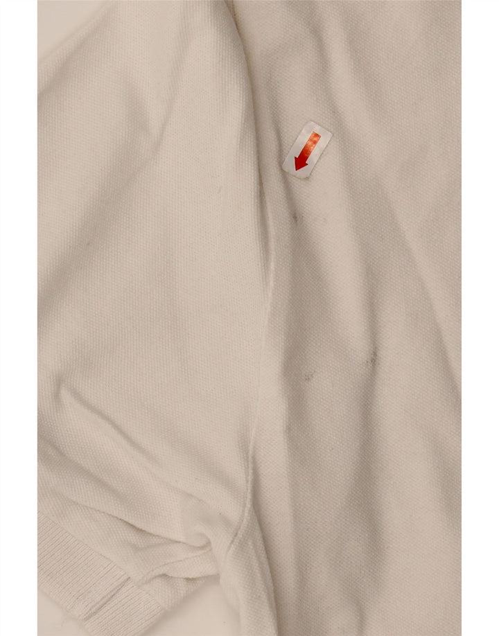KAPPA Mens Polo Shirt Large White Cotton