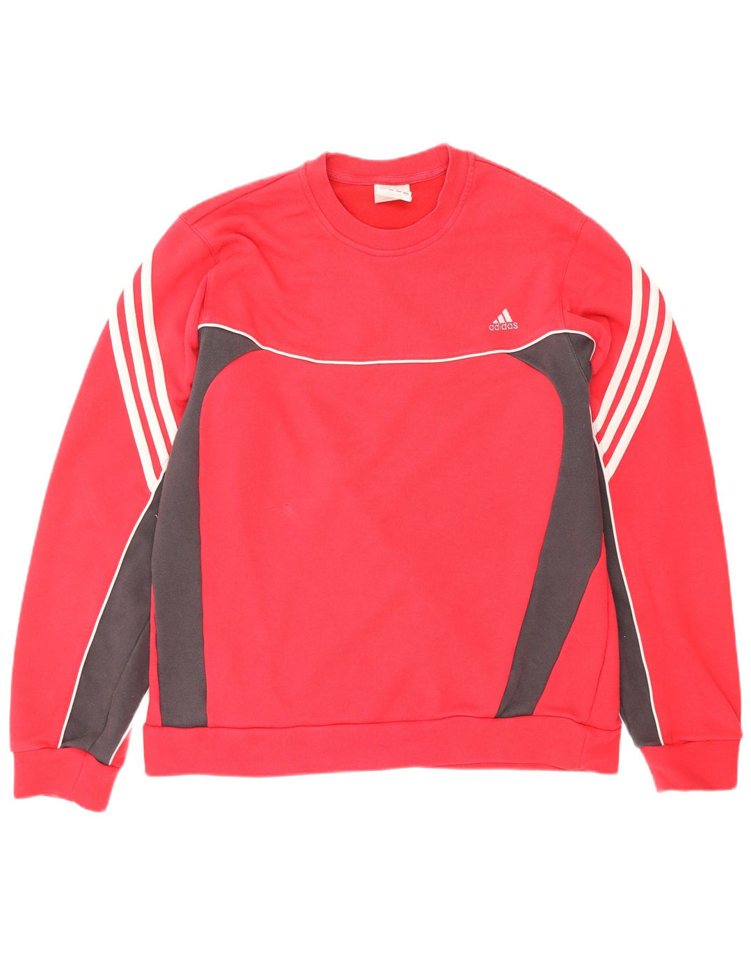 ADIDAS Sweat-shirt Climalite pour homme en coton color block rouge moyen