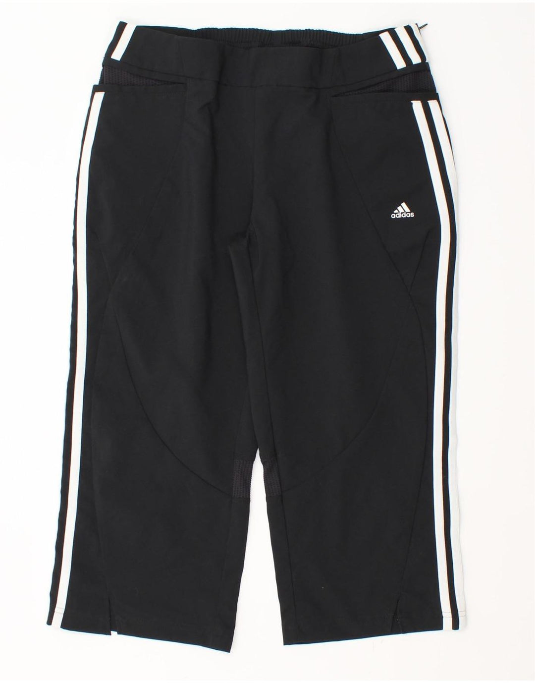 Adidas Pantalon de survêtement Capri pour femme UK 12 Medium Noir Polyester
