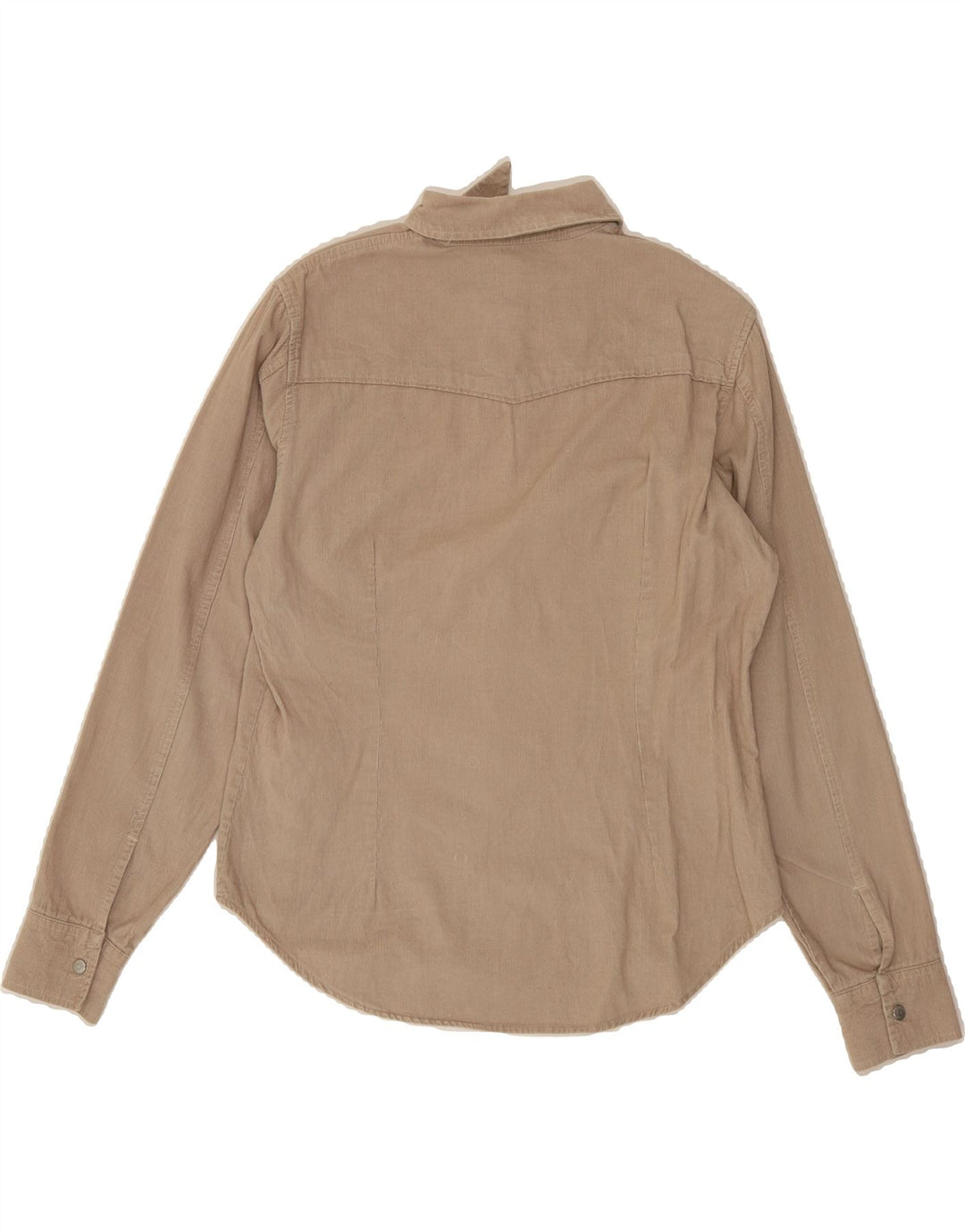 CASUCCI Womens Corduroy Shirt UK 10 Small Beige Vintage Casucci and Second-Hand Casucci from Messina Hembry 