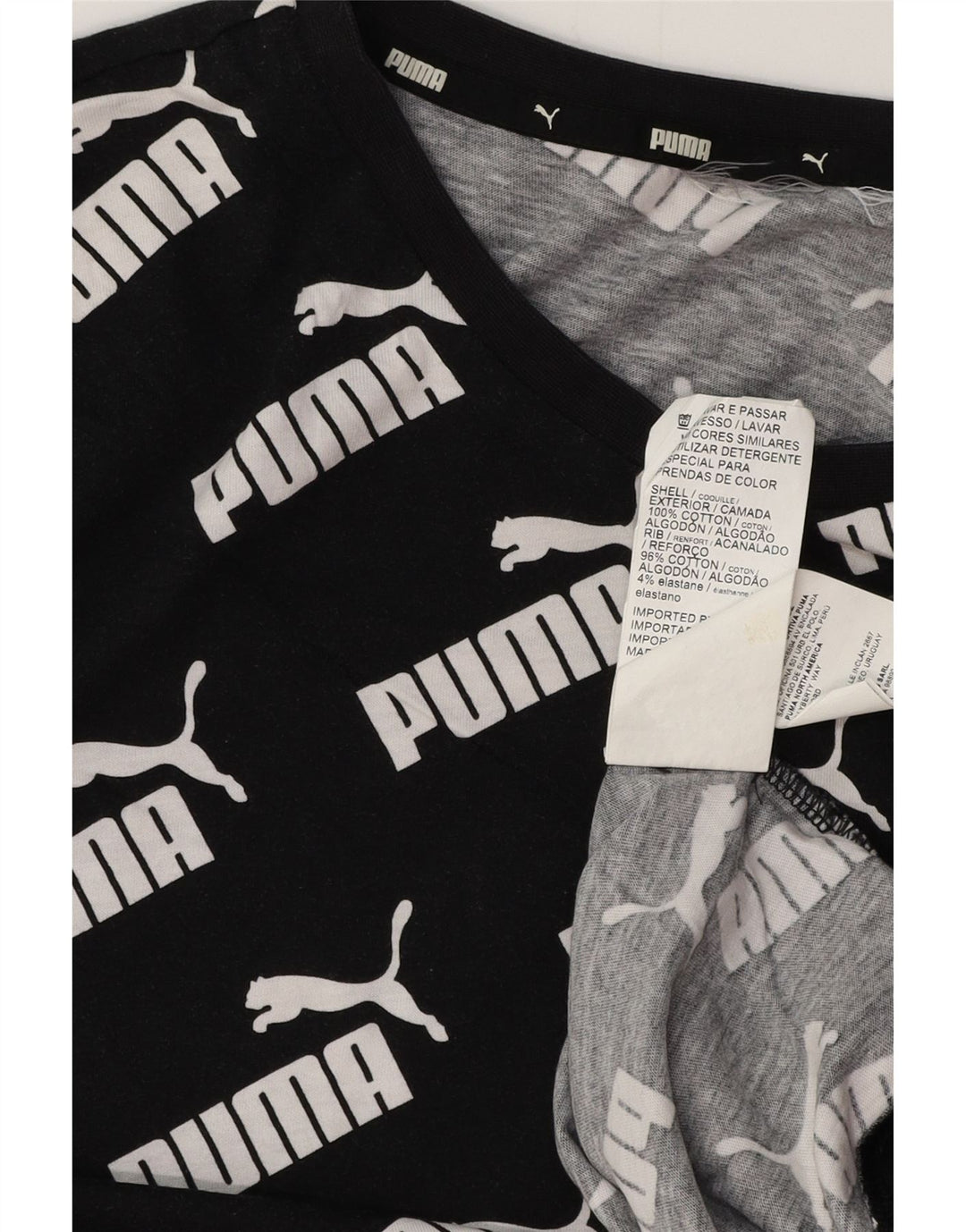 PUMA T-Shirt Graphique Homme Noir Moyen Coton