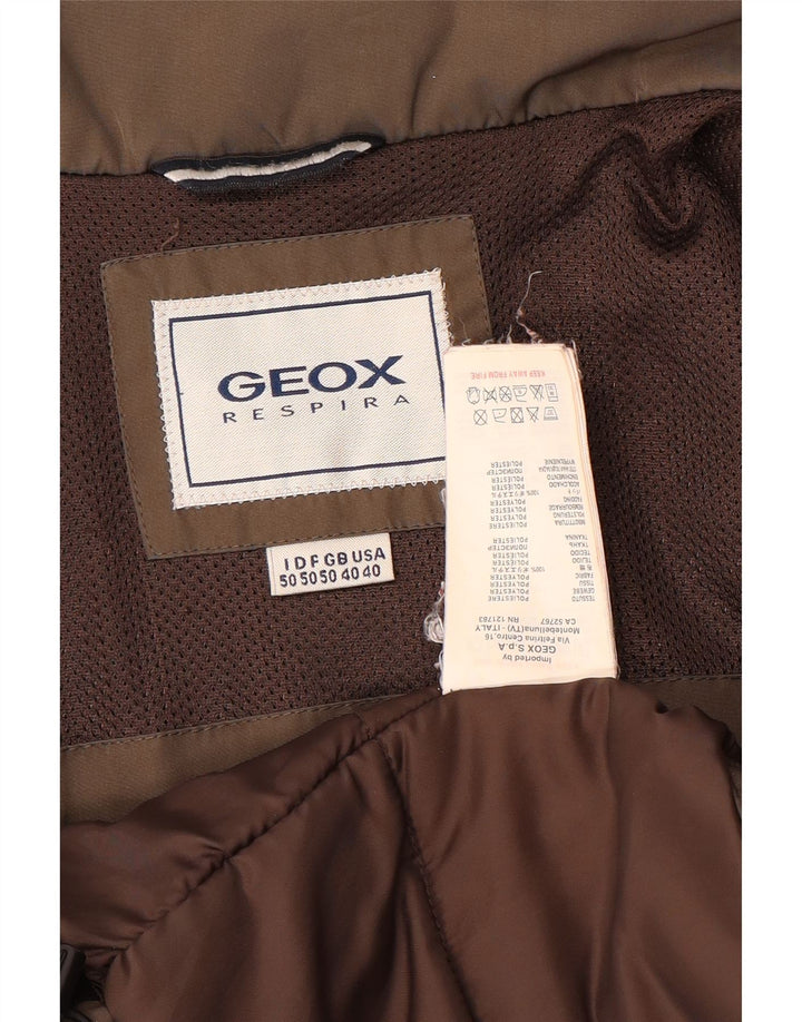Geox Respira Bomber Jacket UK 40 Large Marron Polyester Homme