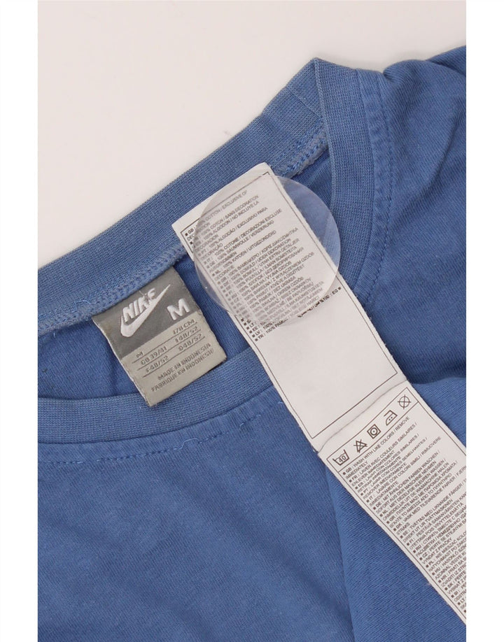 Nike T-Shirt Homme UK 39/41 Bleu Moyen Coton