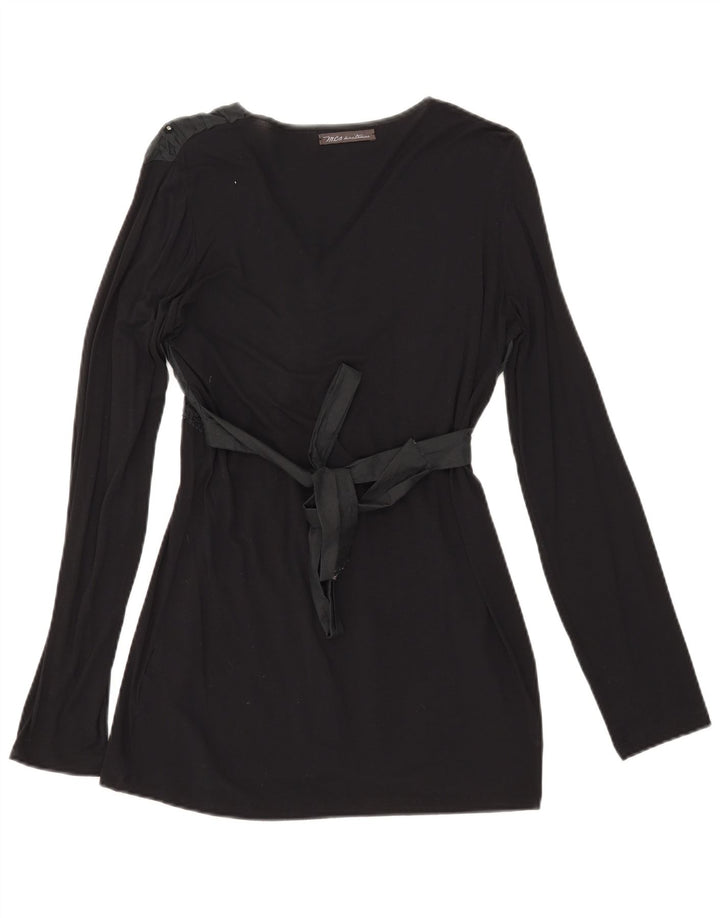 Marlboro Classics Tunique à manches longues pour femme UK 14 Large Noir Viscose
