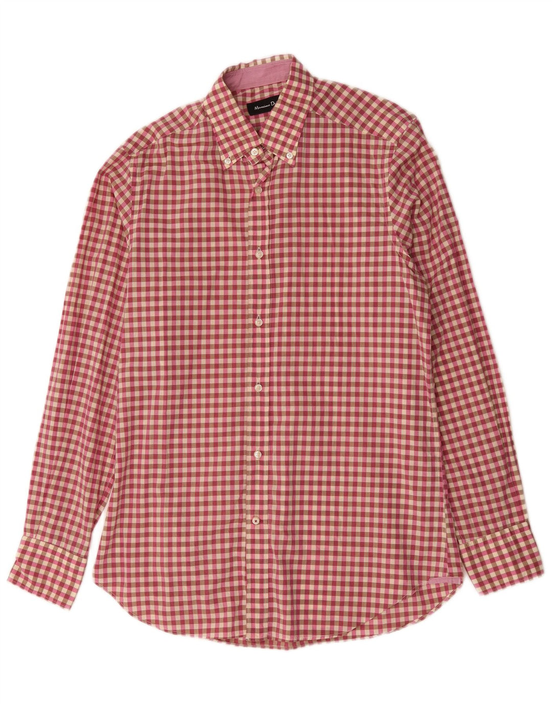Massimo Dutti Chemise Homme Petit Carreau Rose