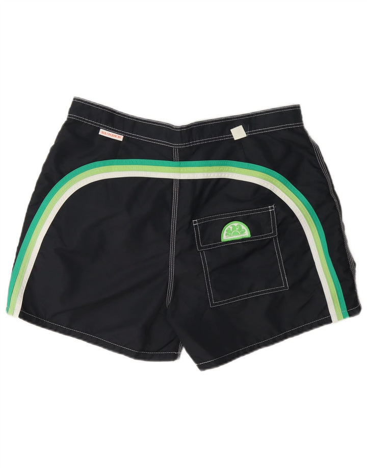 Sundek Short de bain homme en nylon color block bleu marine moyen