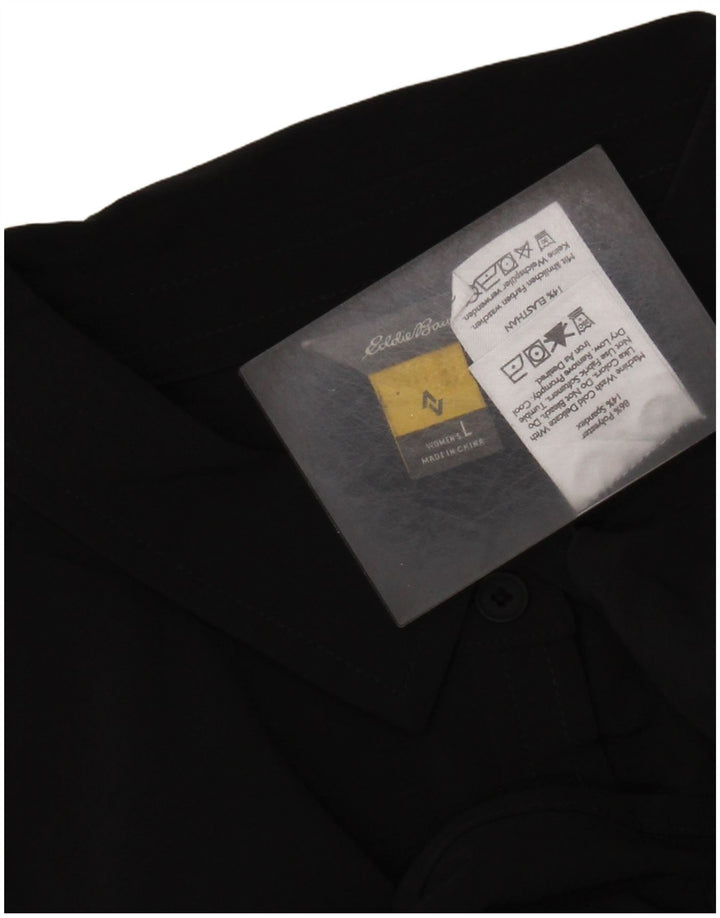 Eddie Bauer Robe droite à manches longues pour femme UK 16 Large Noir Polyester