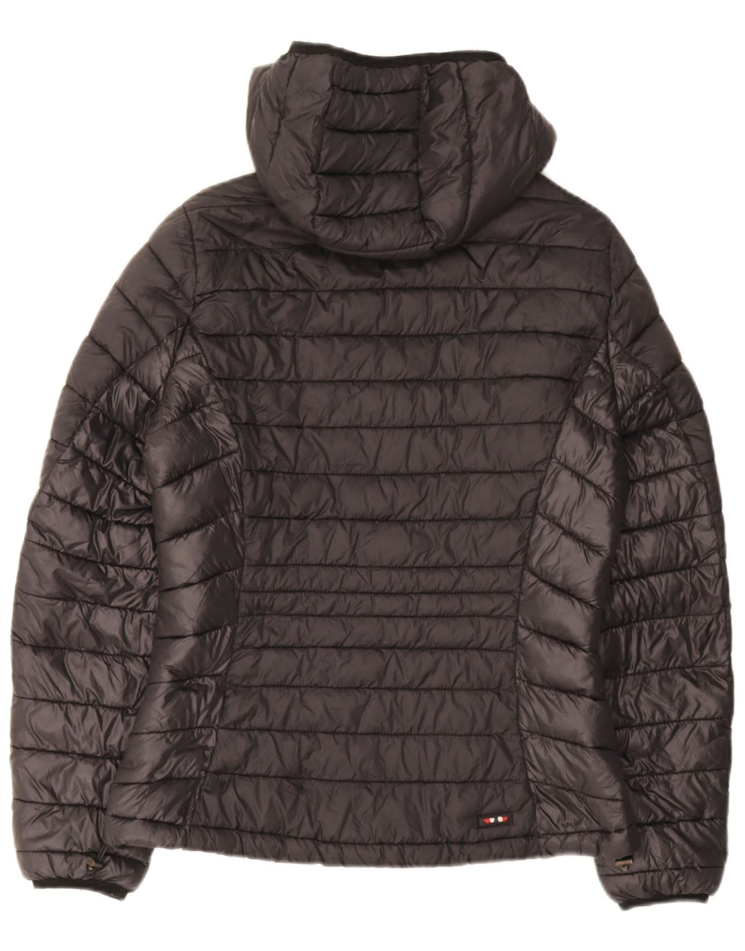 Napapijri Veste matelassée à capuche pour femme UK 14 Medium Noir Polyamide