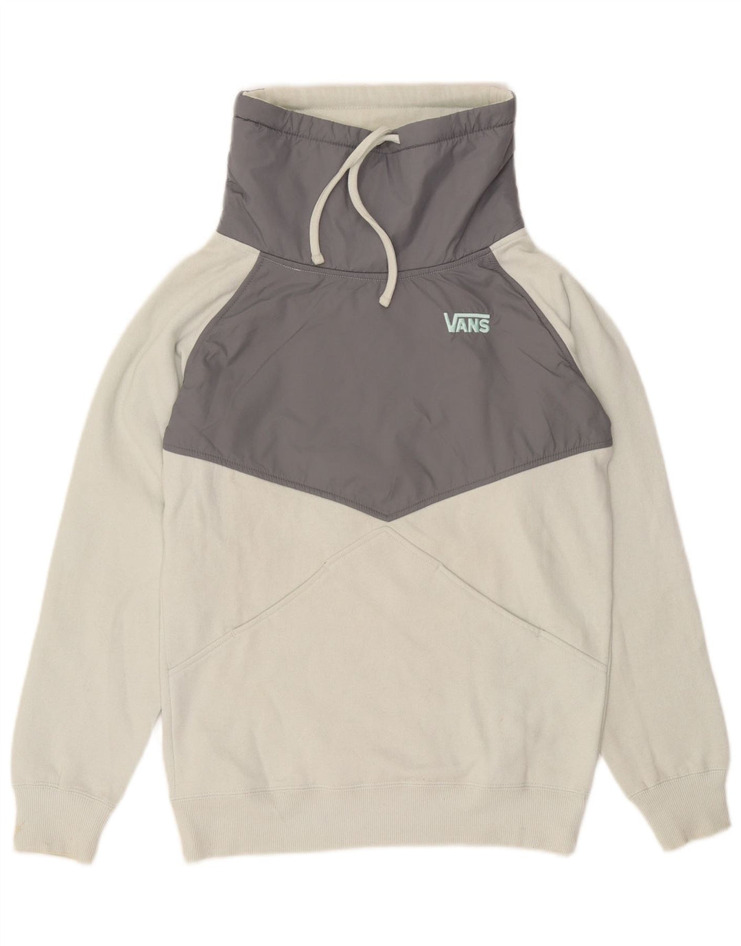 VANS Sweat-shirt pour femme UK 10 Petit coton color block blanc