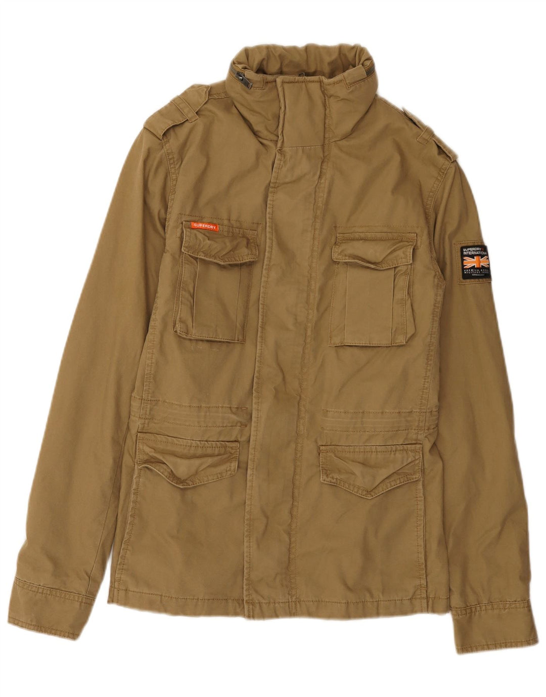 Superdry Veste Militaire Homme UK 34 XS Marron Coton